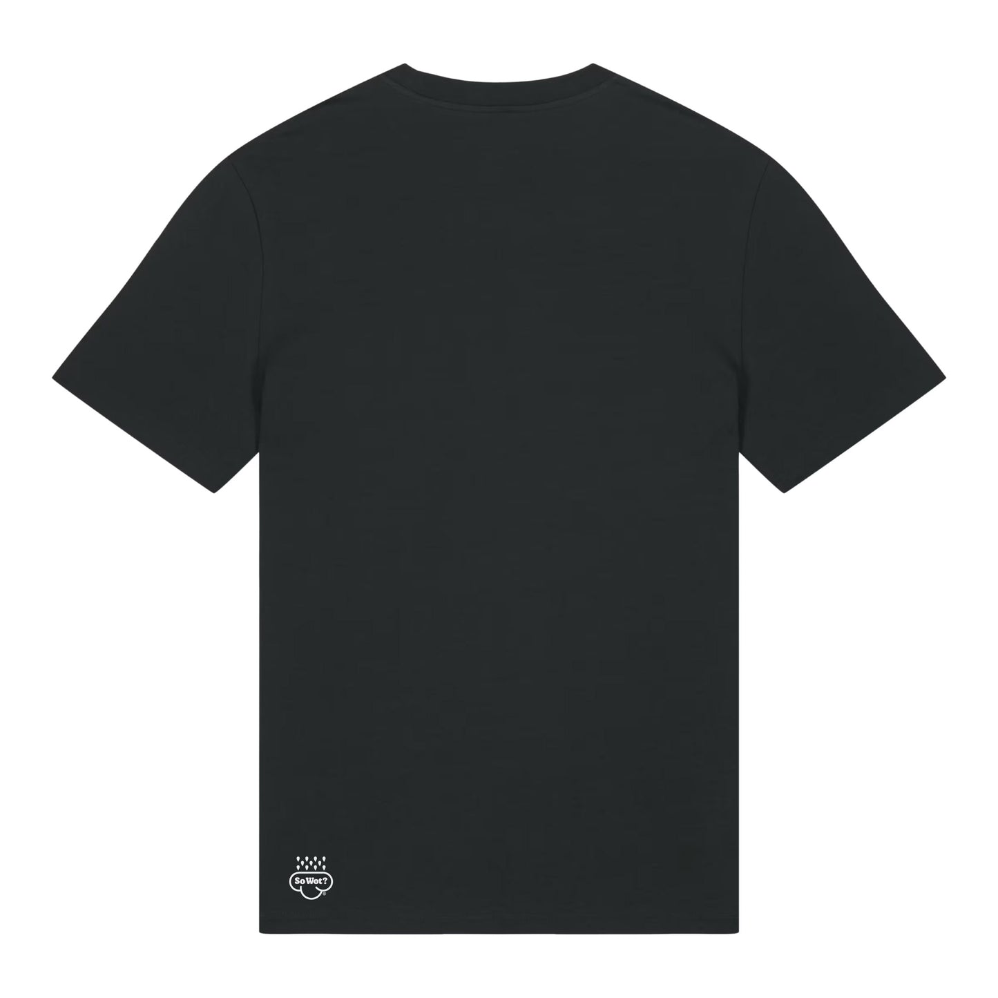 Black T-shirt with So Wot? T-shirts Logo