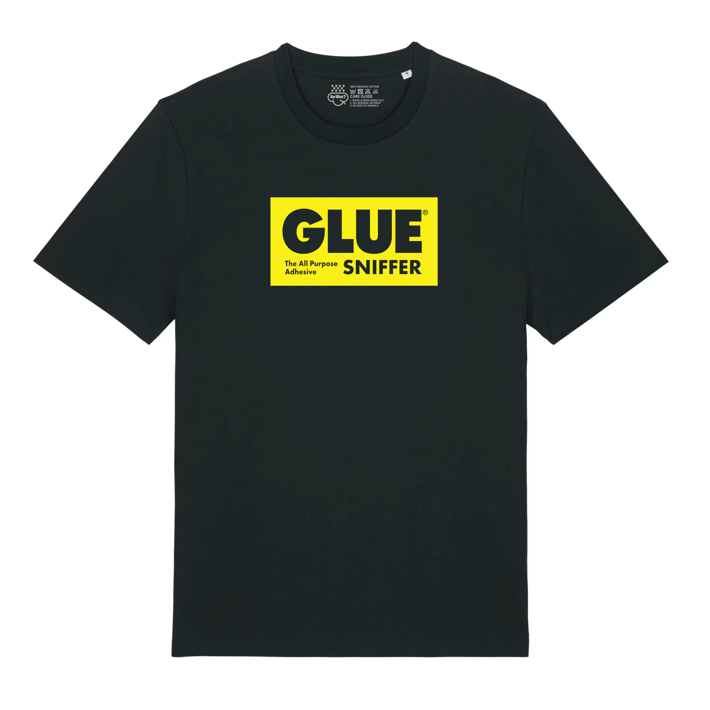 GLUE SNIFFER Black Tee | So Wot? T-shirts | sowot.co.uk